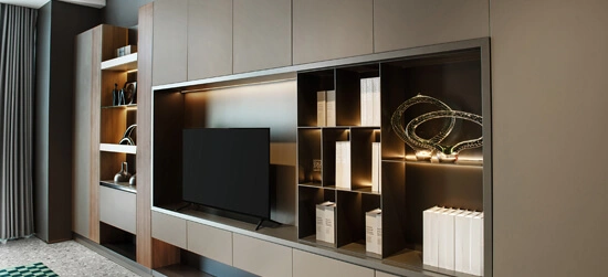 Современный дизайн шкафа ТВ