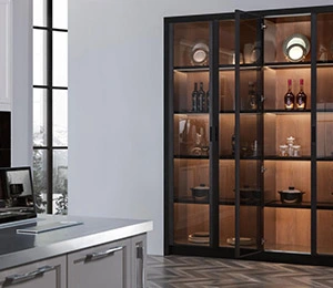Современный глянцевый лаковый кухонный шкаф Модель № lq02